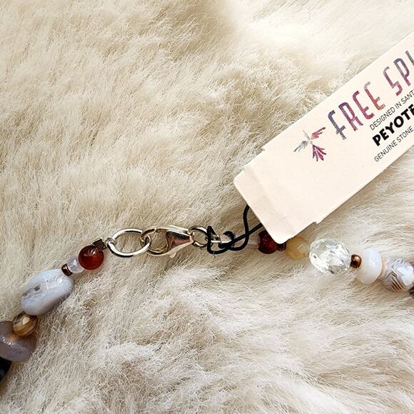 Peyote Bird 23" Multi-Color Crystal Beaded Genuine Gemstone Necklace NEW - Picture 3 of 9